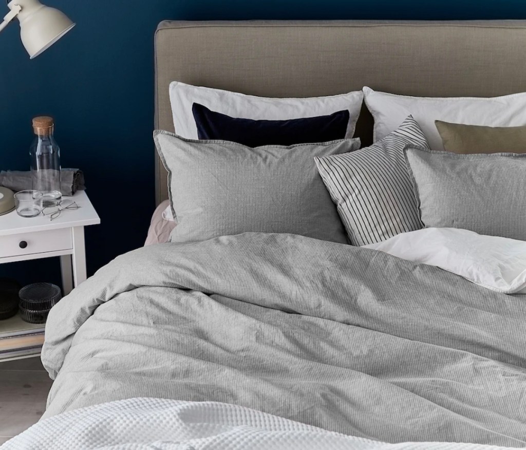 Ikea SOMMARASTER Full/Queen Duvet Cover w/2 Pillowcases Bed Set White Floral NEW